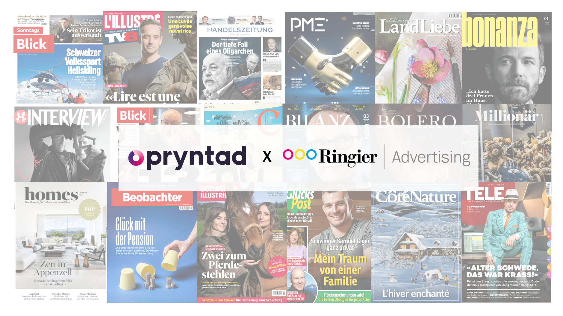 pryntad et Ringier Advertising numérisent ensemble le marché suisse de la presse écrite