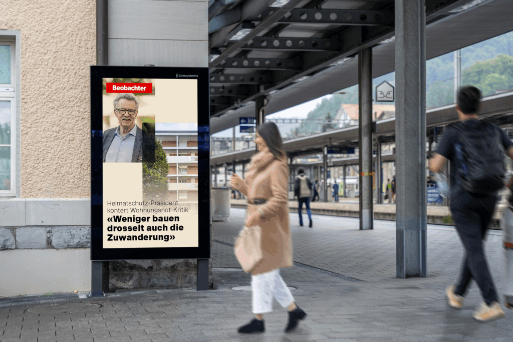 Livesystems Screens mit RMS-Titel Beobachter